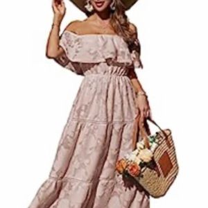 NWT off the shoulder blush dress